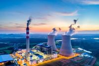 Power plant with lights on