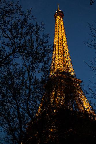 Eiffel tower at night
